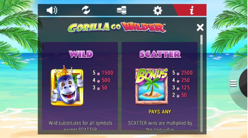gorilla go wilder slot rules