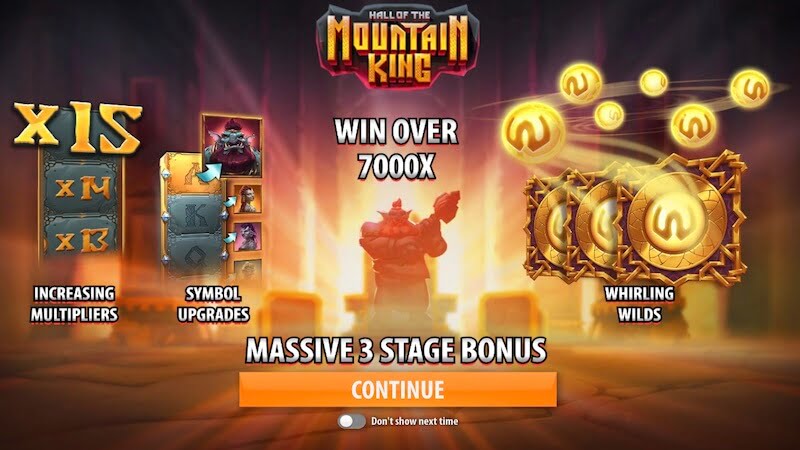 hall of the mountain king slot rules