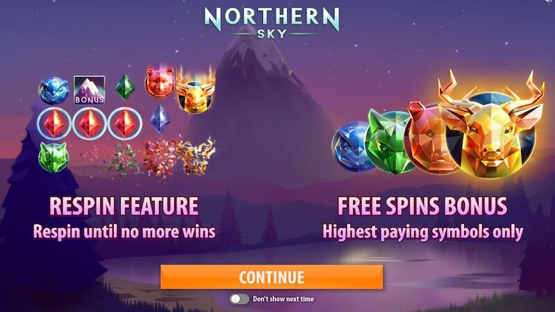northern sky slot rules