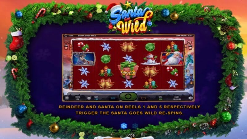 santa goes wild slot gameplay