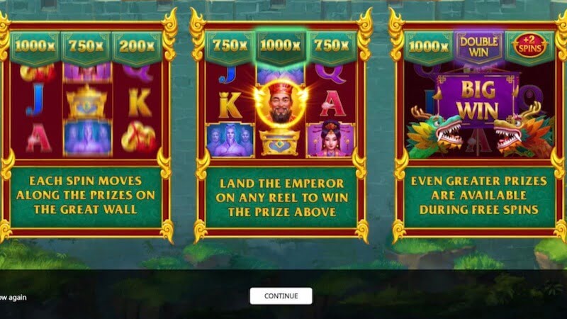 the great wall slot rules