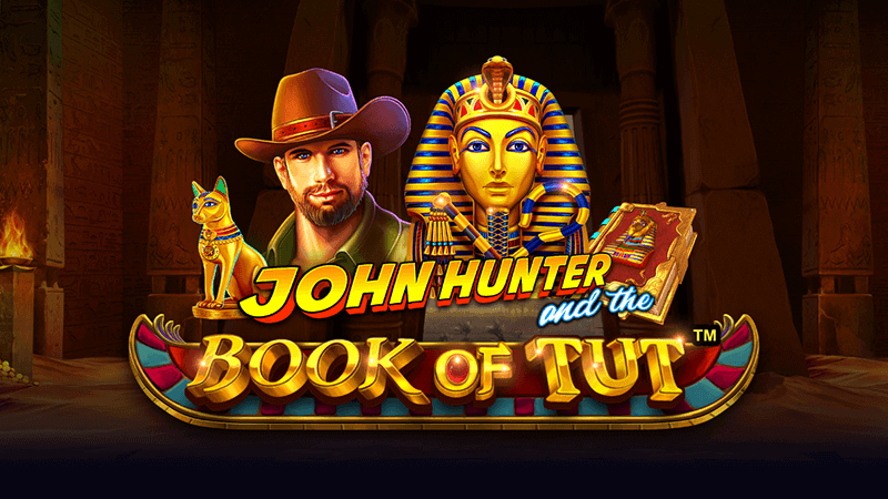john Hunter and the Book of Tut slot logo