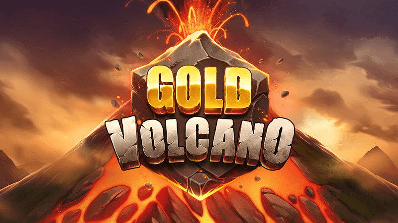 gold volcano slot logo