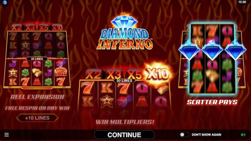 diamond inferno slot rules