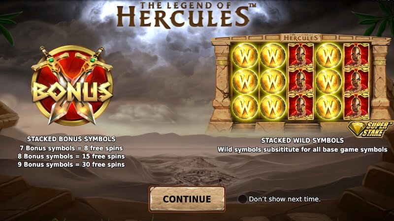 the legend of hercules slot rules