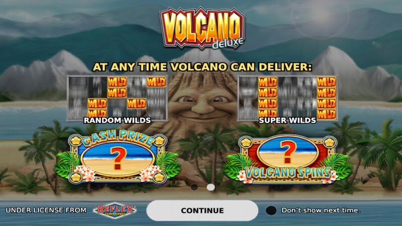 volcano deluxe slot rules