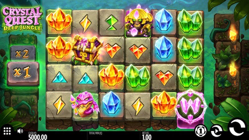crystal quest deep jungle slot gameplay