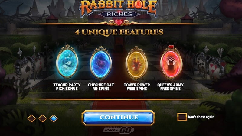 rabbit hole riches slot rules