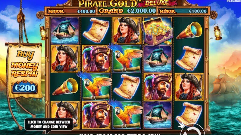 pirate gold deluxe slot gameplay