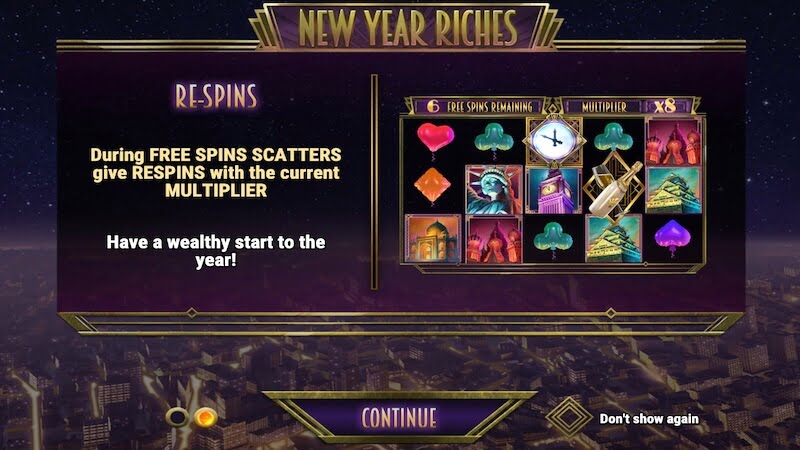 new year riches slot gameplay