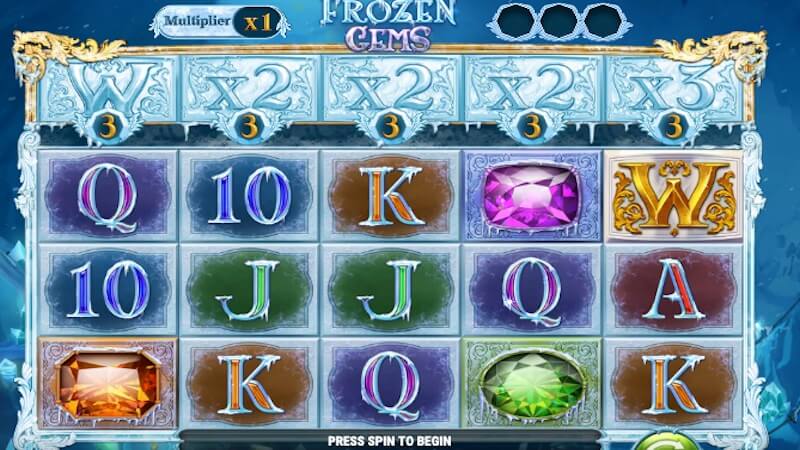 frozen gems slot gameplay