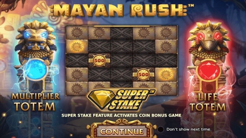 mayan rush slot rules