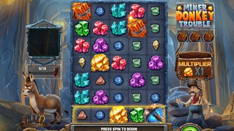 miner donkey trouble slot gameplay