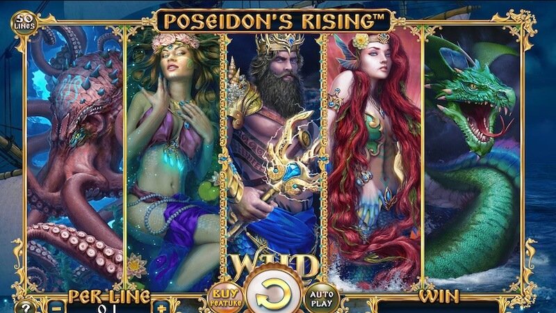 poseidons rising slot gameplay