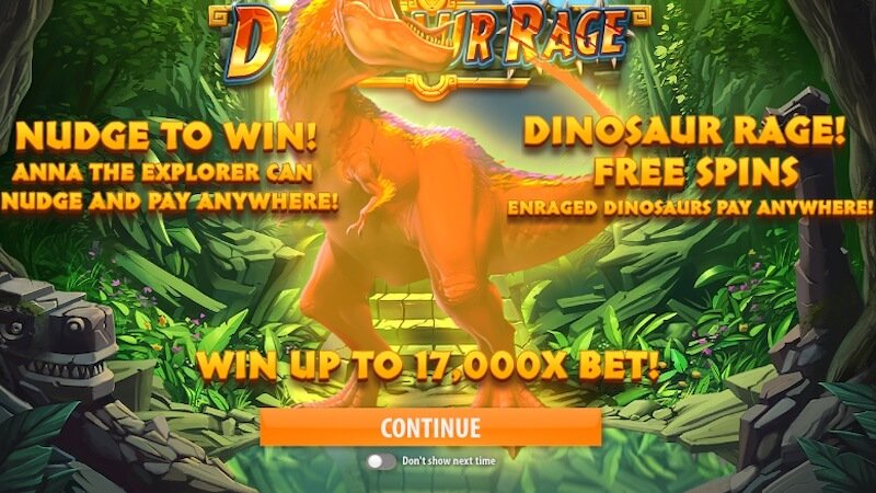 dinosaur rage slot gameplay