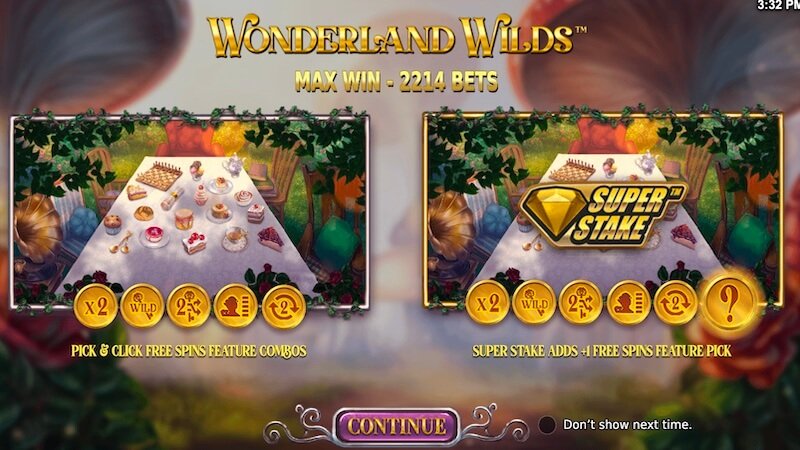 wonderland wilds slot rules