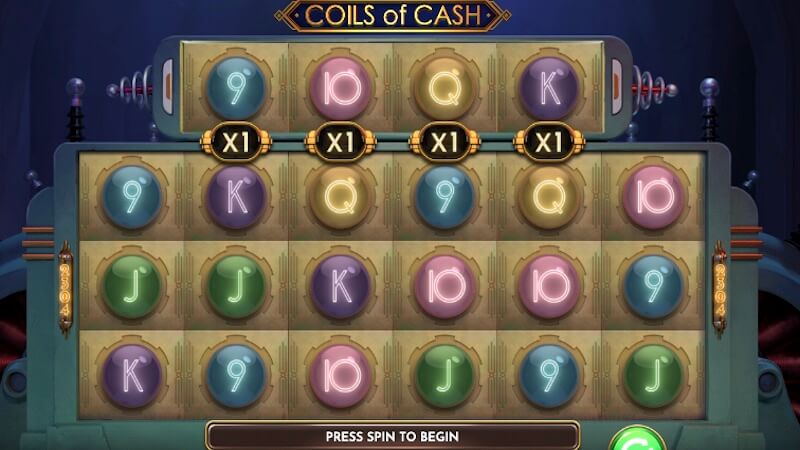 coils of cash slot gameplay