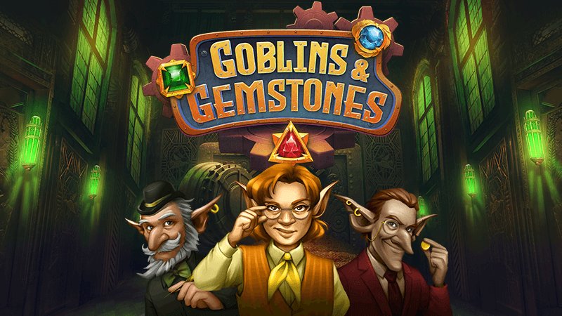 goblins and gemstones slot logo