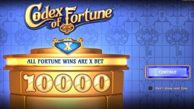 codex of fortune slot rules