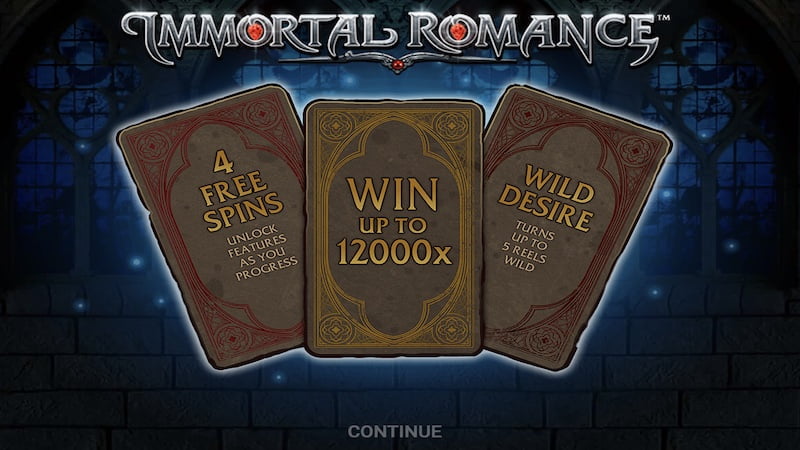immortal romance slot rules