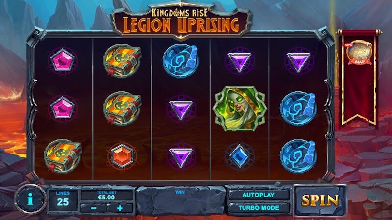 kingdoms rise legion uprising slot gameplay