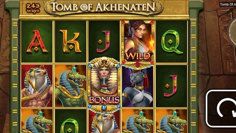 tomb of akhenaten slot gameplay