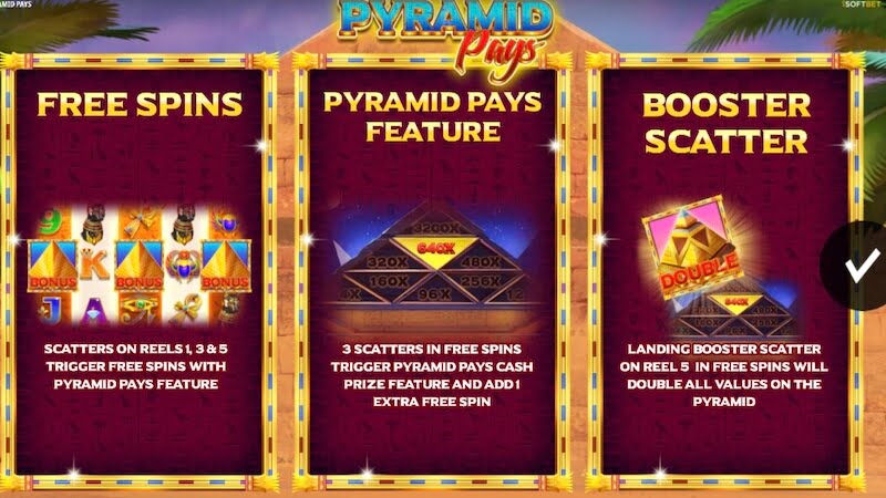 pyramid pays slot rules