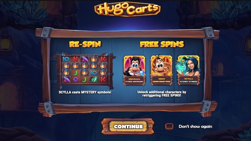 hugo carts slot rules