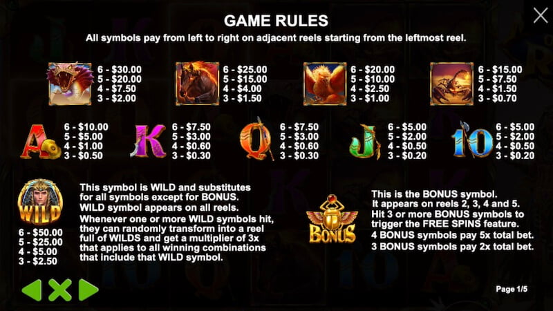 might of ra slot rules