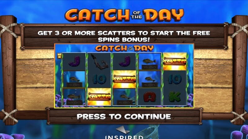 catch of the day slot rules