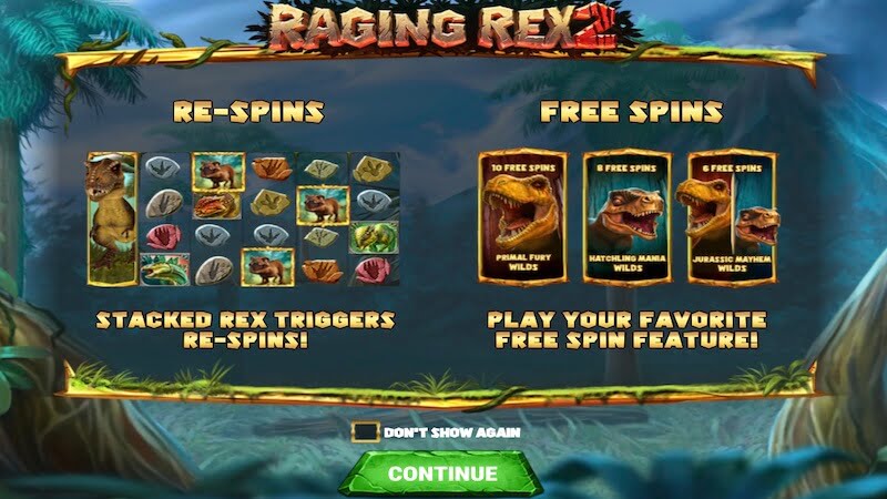 raging rex 2 slot rules