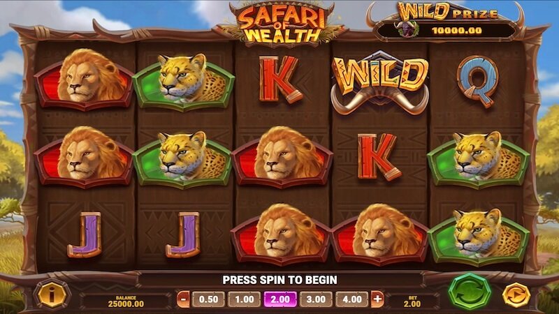 safari of wealth slot gameplay