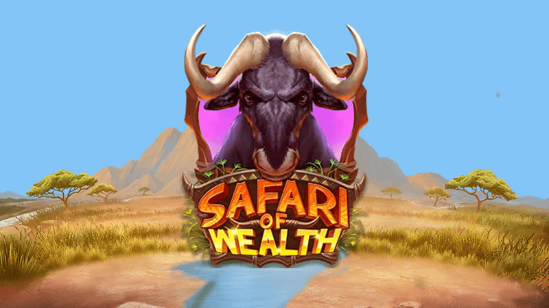 safari of wealth slot logo