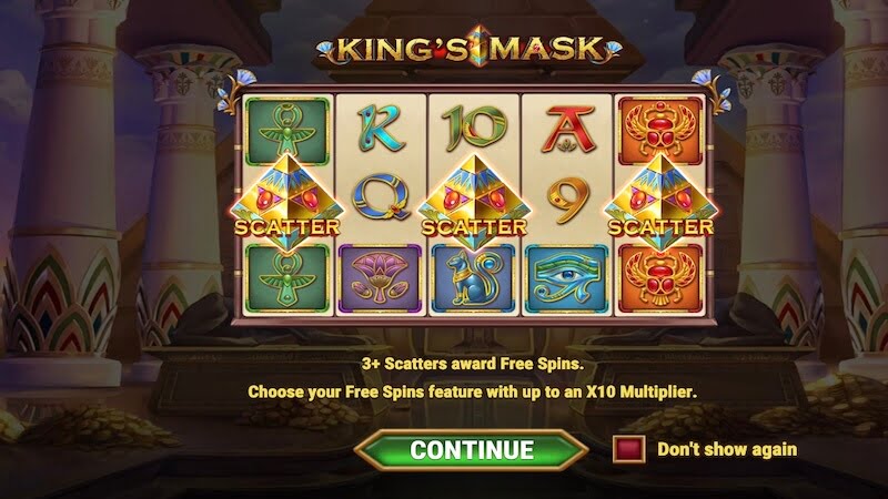 kings mask slot rules