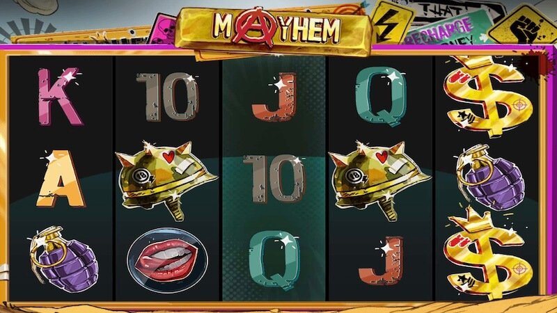 mayhem slot gameplay