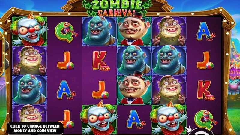 zombie carnival slot gameplay
