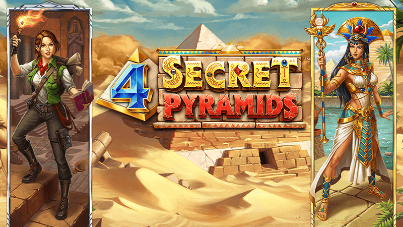 4 secret pyramids slot logo