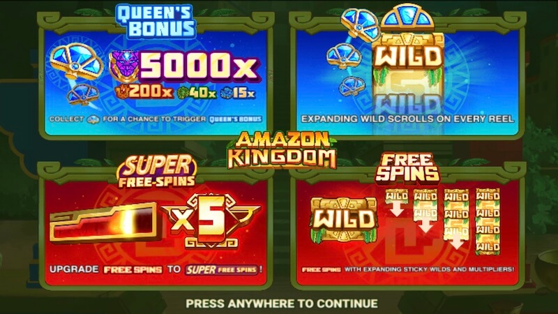 amazon kingdom slot rules