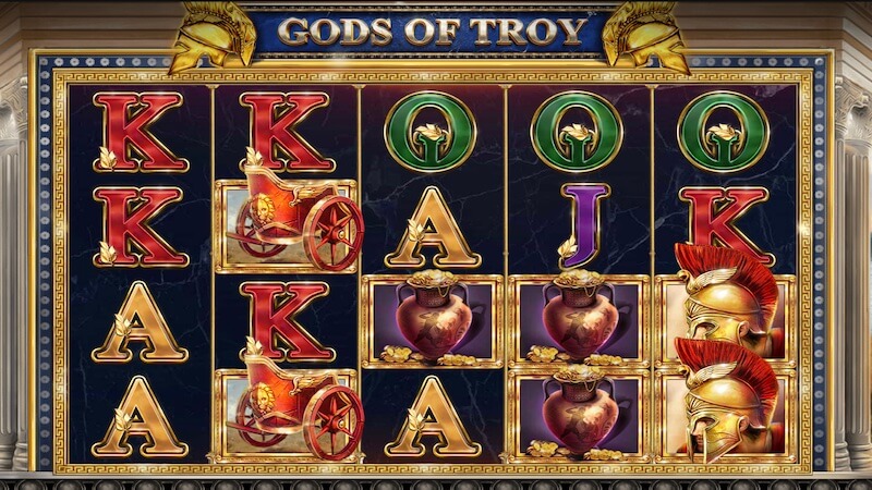 gods of troy slot gameplay