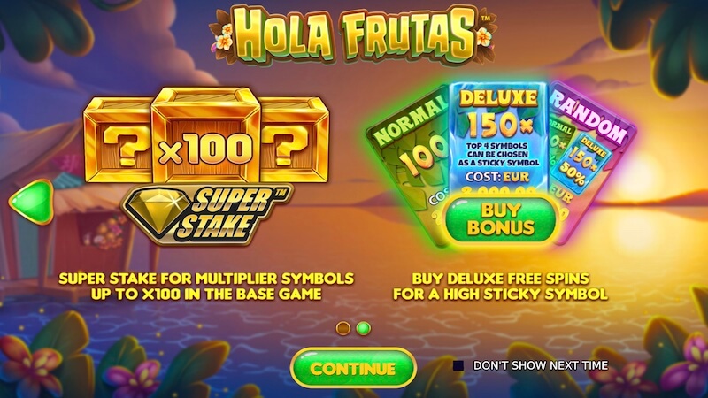 hola frutas slot rules