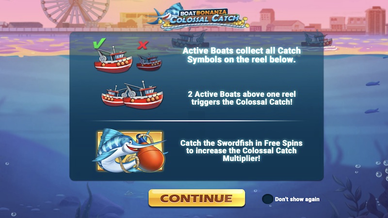 boat bonanza colossal catch slot rules