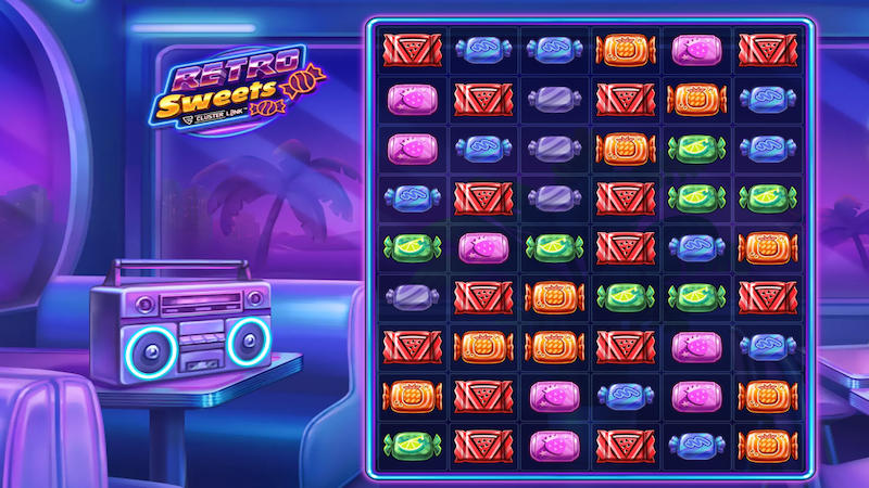 retro sweets slot gameplay