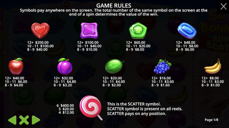 sweet bonanza super scatter rules