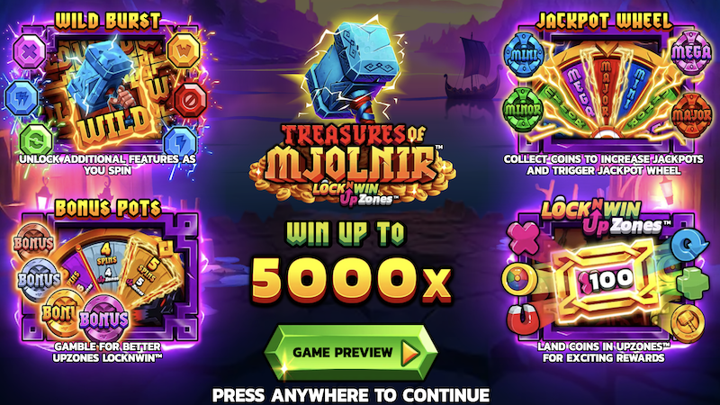 treasures of mjolnir slot rules