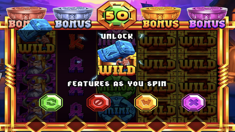 treasures of mjolnir slot gameplay